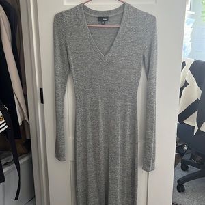 Aritzia Wilfred free heather grey V-neck sweater dress in XXS